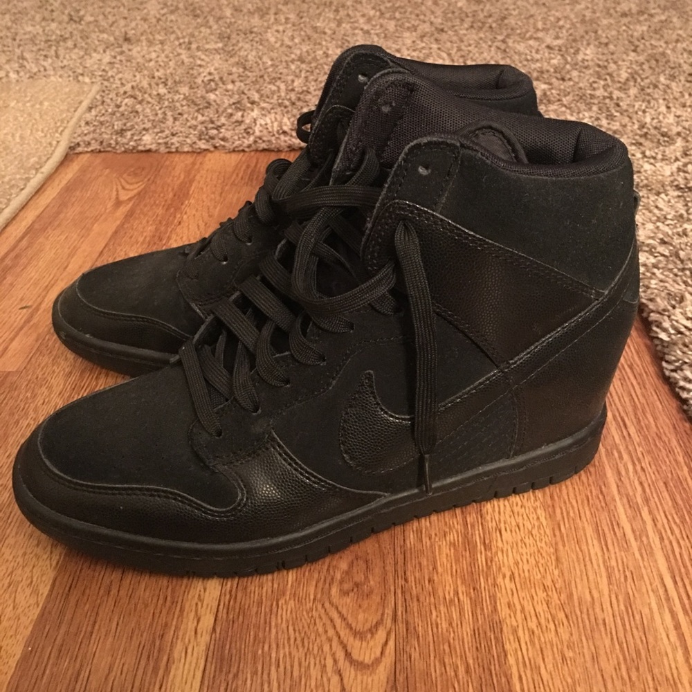Black Nike Dunk Wedge Sneakers Size 9